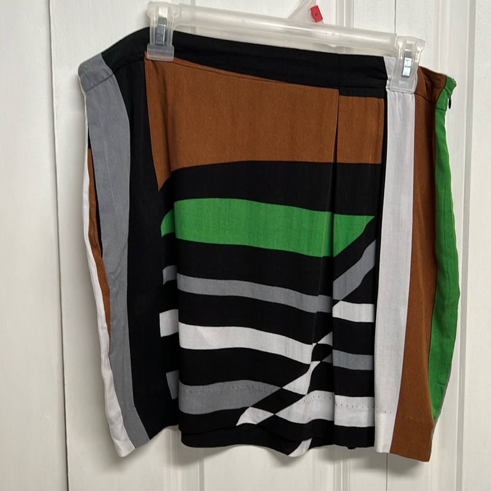 Derek Lam Multi Color Block Print Mini Shirt Size L